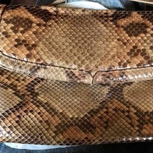 Varon,  Python Snake Skin leather purse.